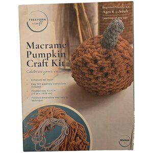 Macrame Pumpkin Craft Kit Freeform 6 Inch Fall Decor Autumn Halloween